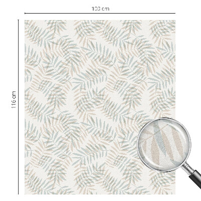 Mleczna naklejka na okno Liściasta elegancja