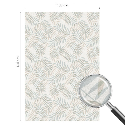 Mleczna naklejka na okno Liściasta elegancja