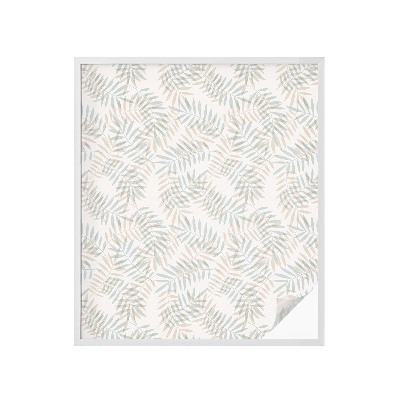 Mleczna naklejka na okno Liściasta elegancja