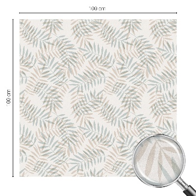 Mleczna naklejka na okno Liściasta elegancja