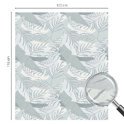 Naklejka na okno mleczna witraż Subtelne liście