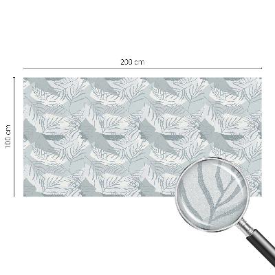 Naklejka na okno mleczna witraż Subtelne liście