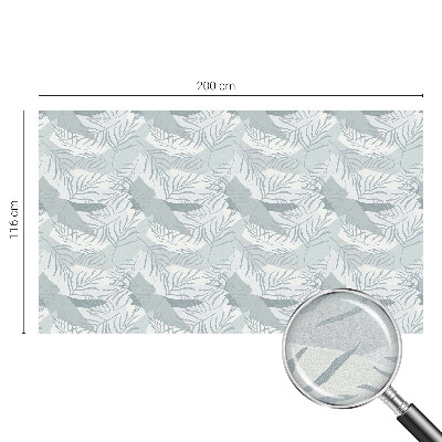 Naklejka na okno mleczna witraż Subtelne liście