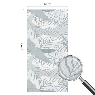 Naklejka na okno mleczna witraż Subtelne liście