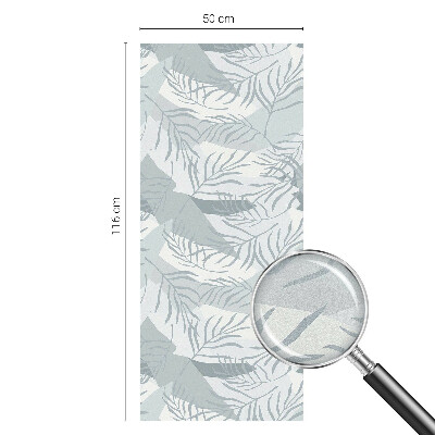 Naklejka na okno mleczna witraż Subtelne liście