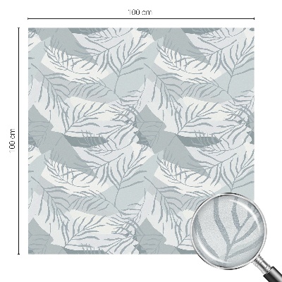 Naklejka na okno mleczna witraż Subtelne liście