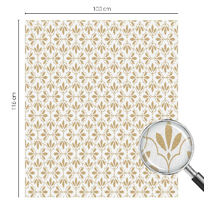 Naklejka na okno mleczna witraż Roślinna elegancja