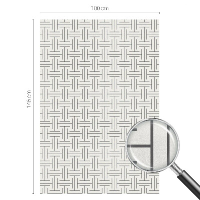 Mleczna naklejka na okno Plecionka symetryczna