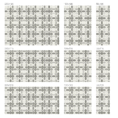 Mleczna naklejka na okno Plecionka symetryczna