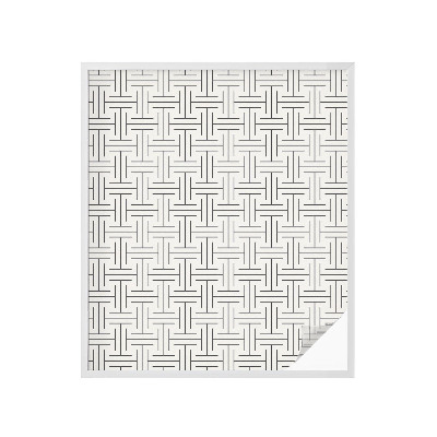 Mleczna naklejka na okno Plecionka symetryczna