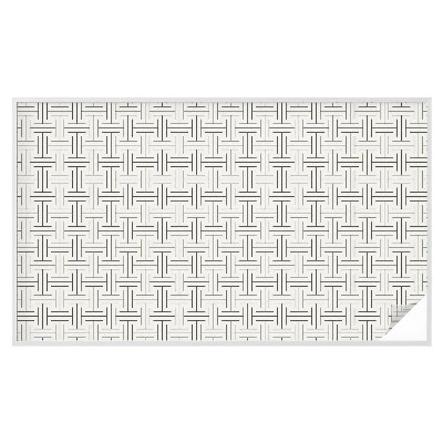 Mleczna naklejka na okno Plecionka symetryczna