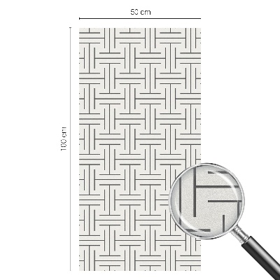 Mleczna naklejka na okno Plecionka symetryczna