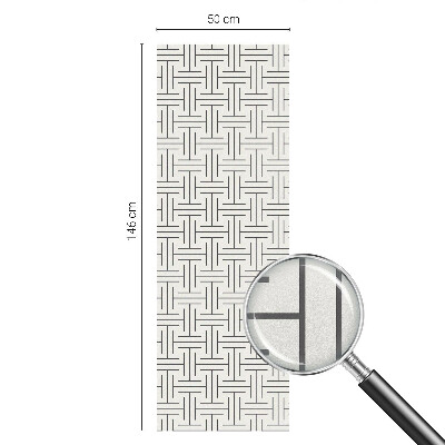 Mleczna naklejka na okno Plecionka symetryczna