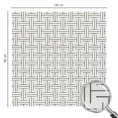 Mleczna naklejka na okno Plecionka symetryczna