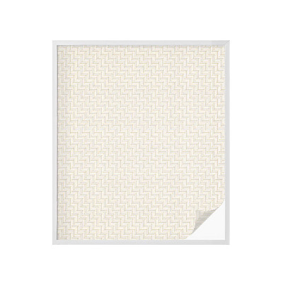 Naklejka na okno mleczna witraż Jodełka elegancja