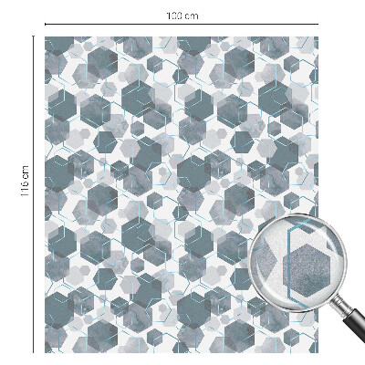 Folia okienna zapewniająca prywatność Geometryczne heksagony