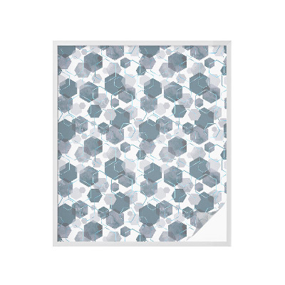 Folia okienna zapewniająca prywatność Geometryczne heksagony