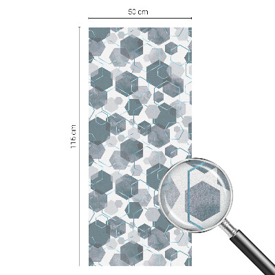 Folia okienna zapewniająca prywatność Geometryczne heksagony