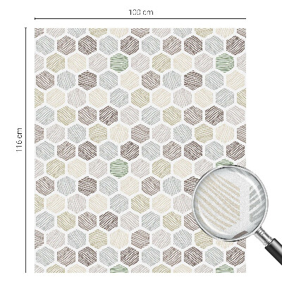 Mleczna naklejka na okno Geometryczne fale