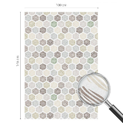 Mleczna naklejka na okno Geometryczne fale