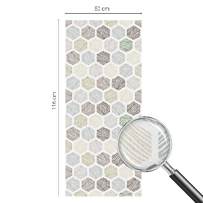 Mleczna naklejka na okno Geometryczne fale