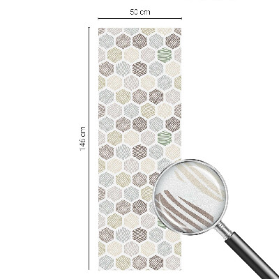 Mleczna naklejka na okno Geometryczne fale