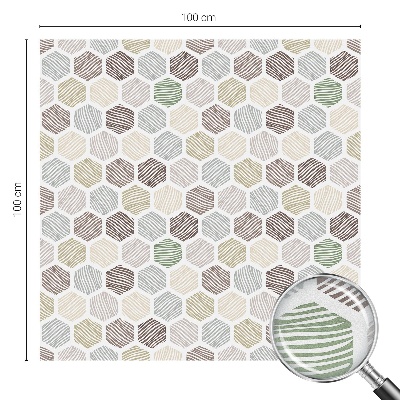 Mleczna naklejka na okno Geometryczne fale