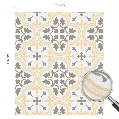 Naklejka na okno mleczna witraż Roślinne wzory