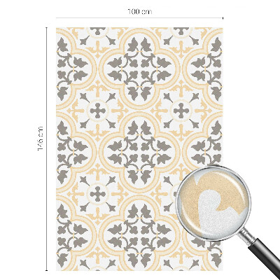 Naklejka na okno mleczna witraż Roślinne wzory