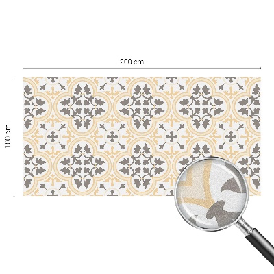 Naklejka na okno mleczna witraż Roślinne wzory