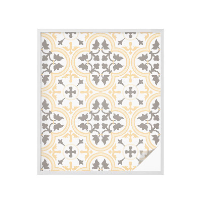 Naklejka na okno mleczna witraż Roślinne wzory