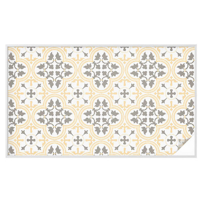 Naklejka na okno mleczna witraż Roślinne wzory