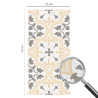 Naklejka na okno mleczna witraż Roślinne wzory