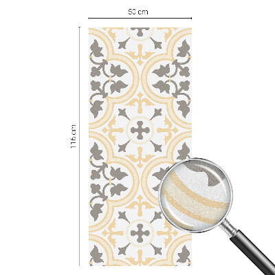 Naklejka na okno mleczna witraż Roślinne wzory