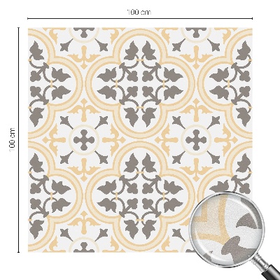 Naklejka na okno mleczna witraż Roślinne wzory