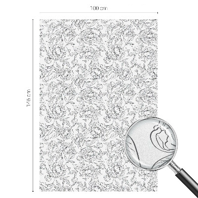 Mleczna naklejka na okno Kwiatowy motyw