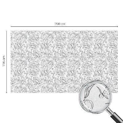 Mleczna naklejka na okno Kwiatowy motyw