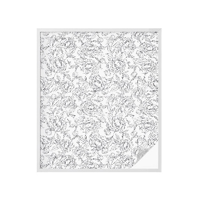 Mleczna naklejka na okno Kwiatowy motyw