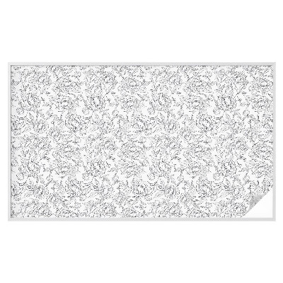 Mleczna naklejka na okno Kwiatowy motyw