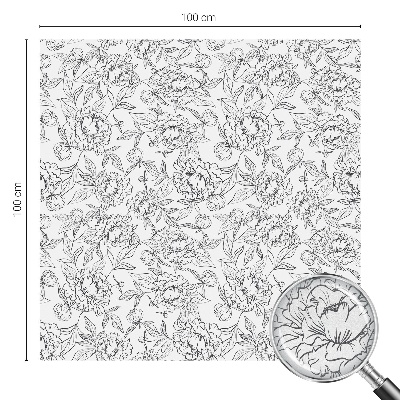 Mleczna naklejka na okno Kwiatowy motyw