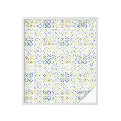 Naklejka na okno mleczna witraż Klasyczne kafelki