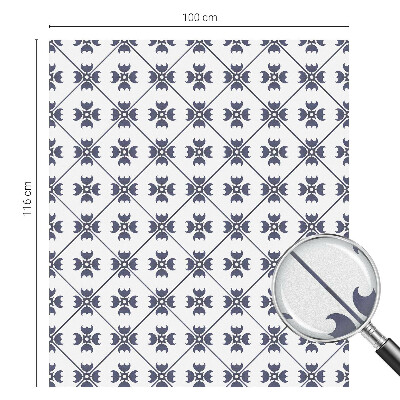 Naklejka na okno mleczna witraż Roślinny motyw