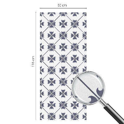 Naklejka na okno mleczna witraż Roślinny motyw