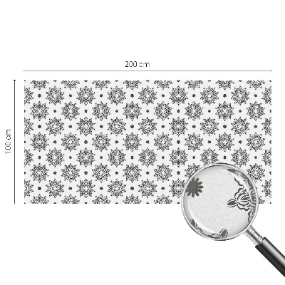 Naklejka na okno mleczna witraż Klasyczne rozety