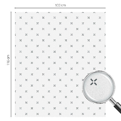 Mleczna naklejka na okno Geometryczne krzyżyki
