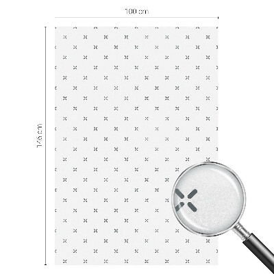 Mleczna naklejka na okno Geometryczne krzyżyki