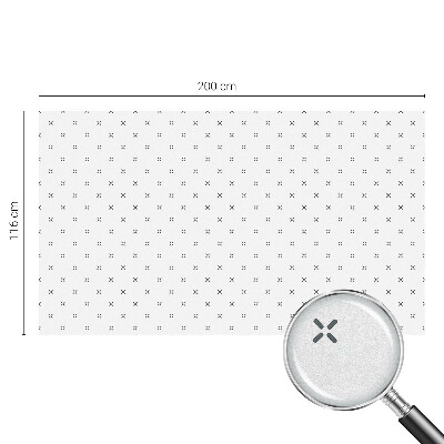 Mleczna naklejka na okno Geometryczne krzyżyki