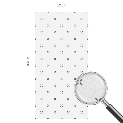 Mleczna naklejka na okno Geometryczne krzyżyki