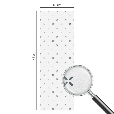 Mleczna naklejka na okno Geometryczne krzyżyki