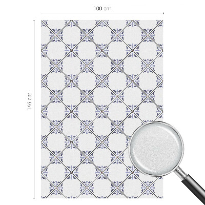 Mleczna naklejka na okno Geometryczne kafelki